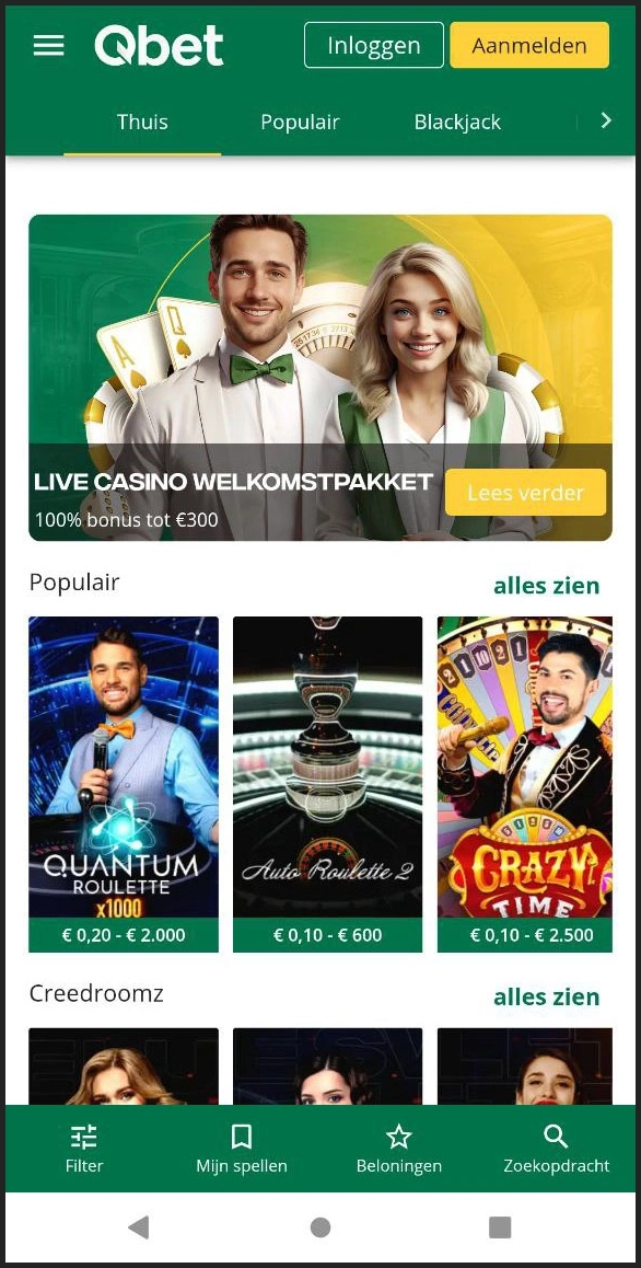 Live casino overzicht – ontdek alle tafels & dealers bij Qbet