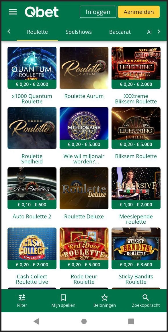 Online roulette-ervaring bij Qbet